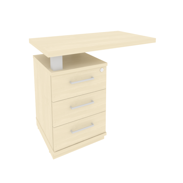 Тумба приставная с топом левая First KTP-1L 900x500x765 (Клен)