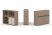 Тумба двойная + низкая надставка ES.NB.2N-9 (1500х410х1135) (Латте/Тиквуд Светлый)