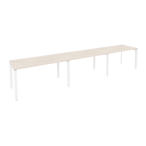 Рабочая станция на П-образном м/к Onix O.MP-RS-3.3.7 4140x720x750 (Денвер Светлый/Белый Металл)