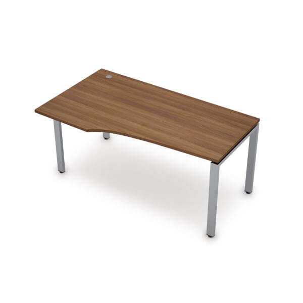 6М.621 Стол криволинейный, правый (1600x900x750) (Шамони темный/Алюминий матовый)