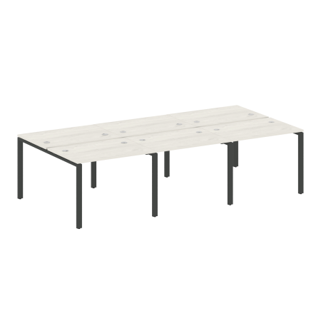Рабочая станция на 6 раб. мест Metal System Style БП.СМ-6.1 3000x1475x750 (Дуб Наварра/Антрацит металл)