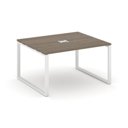 Стол переговорный SN-6O.SPRG-032 (1180х1180х750) (Вяз Благородный/Металл Белый)