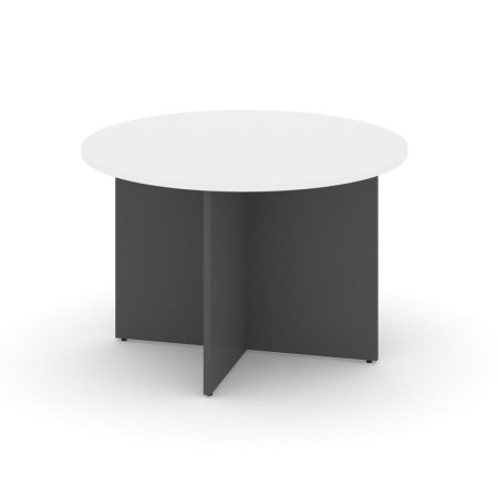 Стол переговорный круглый SN-D.SPRG-004 (1180х1180х750) (Белый/Антрацит)