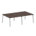 Рабочая станция на 4 рабочих места на А-образном м/к Metal System Style БА.СМ-4.2 2400x1475x750 (Дуб наварра/Серый металл)