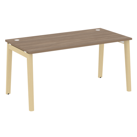 Стол рабочий на деревянных опорах Onix Wood OW.SP-4.8 1580x800x750 (Дуб Аризона/Дуб Светлый)