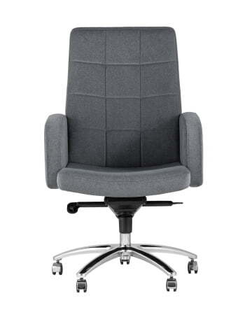 Кресло руководителя Лансет микровелюр темно-серый (Компьютерное кресло Лансет темно-серый)
