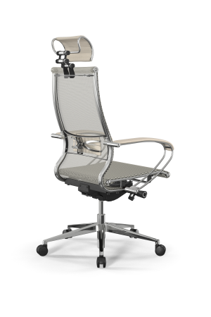 Кресло для руководителя Метта Samurai L2-5K - TS /Kc00/Nc00/K2cL/H2cL-3D(M26.B32.G25.W03) (Молочный)
