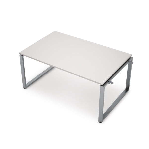 6МПН-О.604 Бенч-системы для переговорных столов, начальный модуль (1600x1000x750) (Белый/Алюминий матовый)