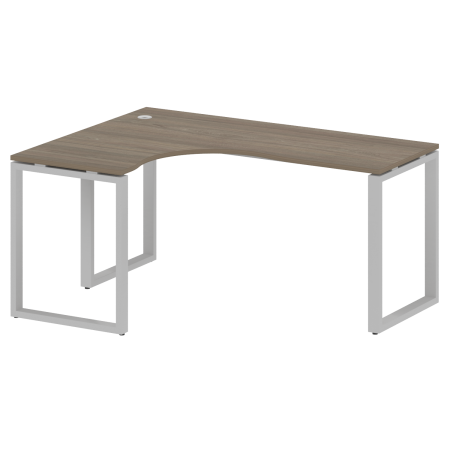 Стол криволинейный левый Metal System Style БО.СА-4 Л 1600x1200x750 (Вяз/Серый металл)