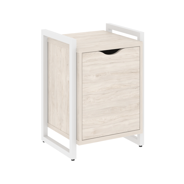 Тумба на регулируемых опорах с распашным фасадом VR.L-T2.O 500x460x719 (Денвер Светлый/Белый металл)