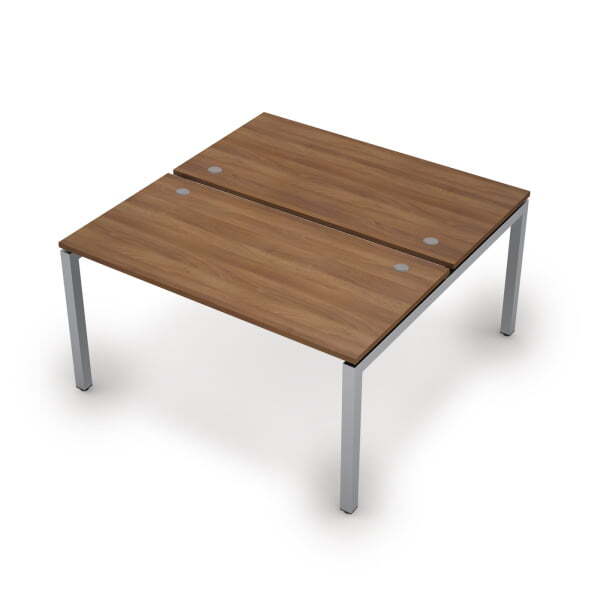 6МБ.5279 Бенч-система на 2 рабочих места (1400x1435x750) (Шамони темный/Алюминий матовый)