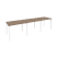 Рабочая станция на П-образном м/к Onix O.MP-RS-3.1.7 2940x720x750 (Тиквуд Темный/Белый Металл)
