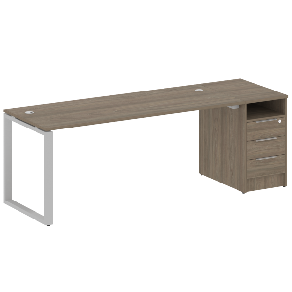 Рабочая станция Metal System Style БО.РС-СТП-1.5 2212x720x750 (Вяз/Серый металл)