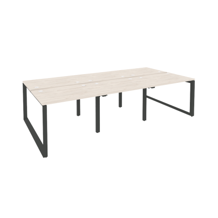 Рабочая станция на О-образном м/к Onix O.MO-D.RS-6.1.7 2940x1475x750 (Денвер Светлый/Черный металл)