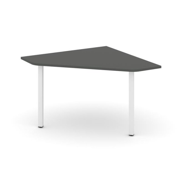 Угловой элемент переговорного стола SN-5.UPRG-031 (1180х1180х750) (Антрацит/Металл Белый)