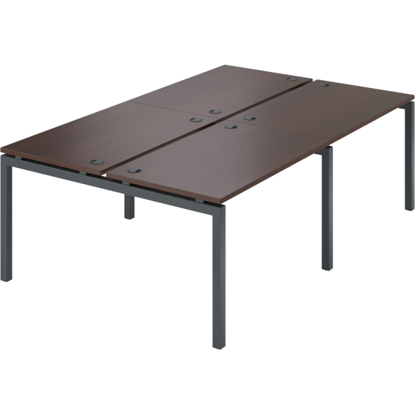 Стол на металлокаркасе для заседаний Арго-М АМП-240 2400x1236x760 (Дуб венге/Антрацит)