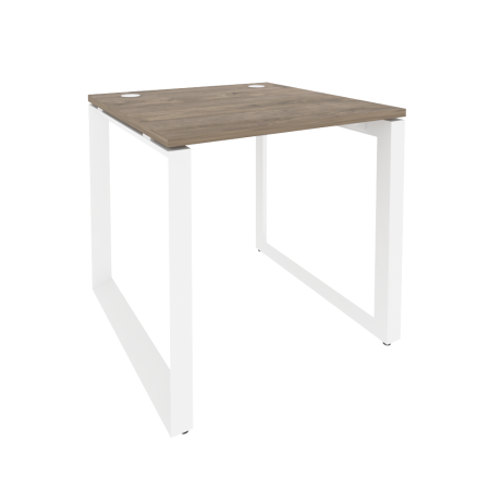 Стол рабочий на О-образном м/к Onix O.MO-SP-0.8 780x800x750 (Тиквуд Темный/Белый Металл)