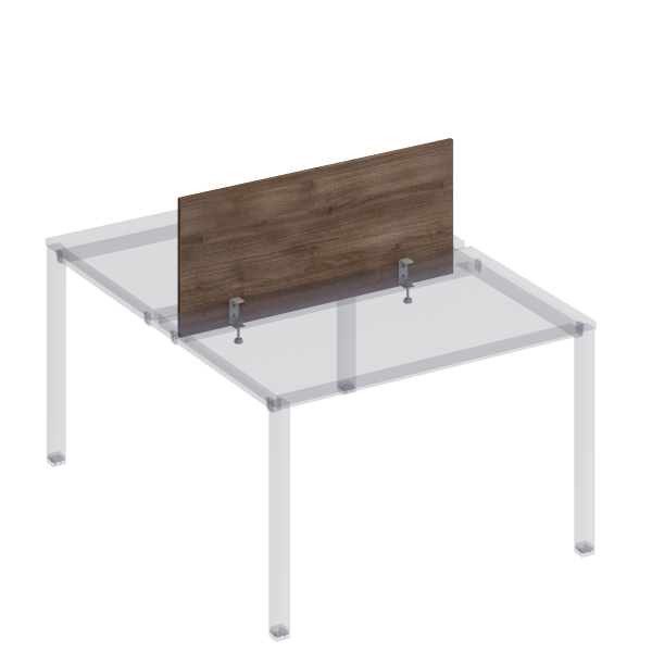 Экран настл. фронт. с кроншт. для рабочей станции 120 на мет. каркас КФ Комфорт КФ К.846 1050x450x18 (Дуб шамони темныйСерый)