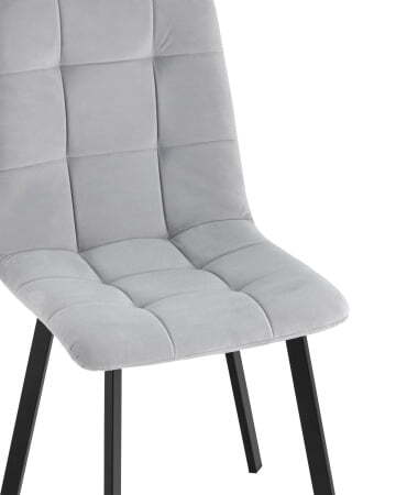 Стул Oliver Square велюр светло-серый (Стул Oliver светло-серый)