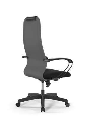 Кресло для руководителя Метта Sit 8 B1-10K - UMF(X1) /Uh02/Wh00/K1bL(M09.B02.G15.W01) (Светло-серый | Черный)