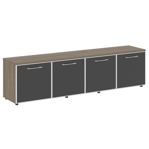 Тумба модульная черные двери LT.TS 4.6 2200x450x580 (Вяз Благородный)