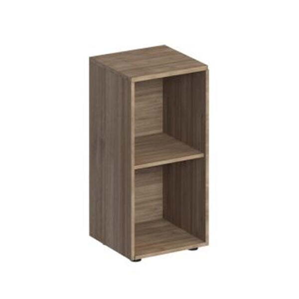 Стеллаж низкий узкий Комфорт МП2 К 422 400x380x840 (Дуб шамони темный)