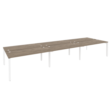 Рабочая станция на П-образном м/к Onix O.MP-D.RS-6.4.7 4740x1475x750 (Тиквуд Темный/Белый Металл)