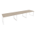 Стол переговорный Onix O.MO-PRG-3.3 4140x980x750 (Тиквуд Темный/Белый Металл)