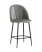 Стул полубарный Логан велюр серый (Стул полубарный Логан серый)