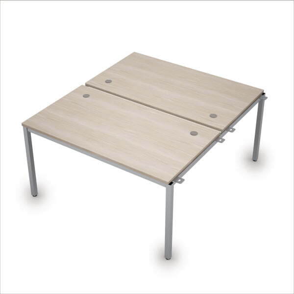 6МБН.289 Сдвоенные бенч-системы, начальный модуль (1400x1635x750) (Шамони светлый/Алюминий матовый)