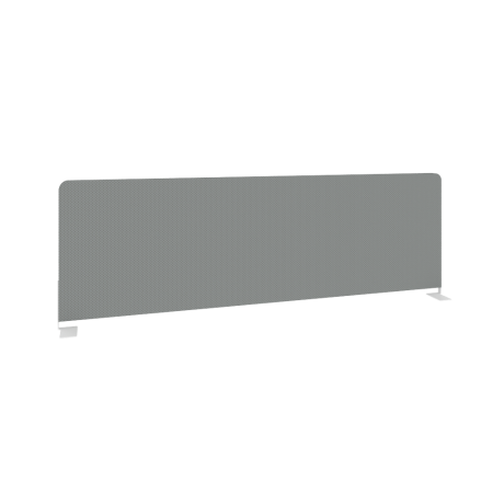 Экран тканевый боковой L1235мм Б.ТЭКР-123 1235x22x390 (Серый/Белый металл)