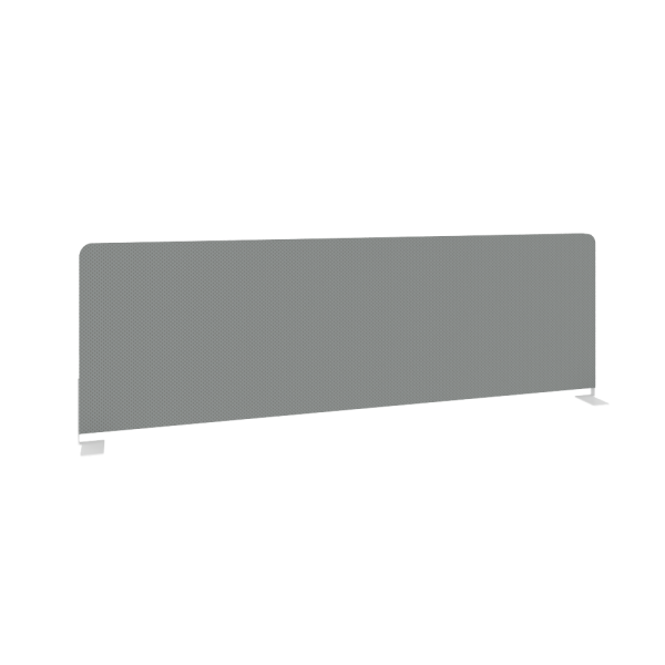 Экран тканевый боковой L1235мм Б.ТЭКР-123 1235x22x390 (Серый/Белый металл)