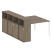 Рабочая станция с опорным шкафом-купе Metal System Style БП.РС-СШК-4.3 1910x2332x1098 (Дуб Наварра/Серый металл)