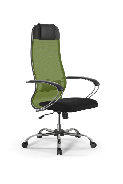 Кресло для руководителя Метта Sit 10 B1-180K - X2+UMF(X1) /Um00/Wh00/K1cL(M09.B21.G20.W01) (Зеленый | Черный)