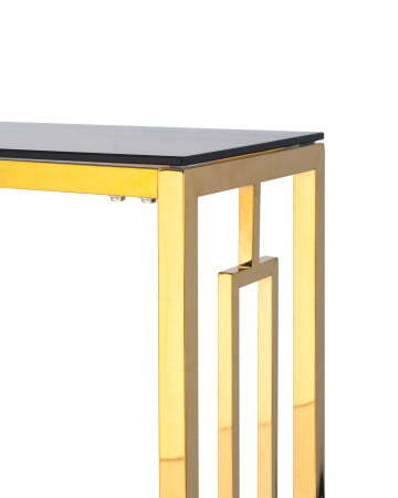 Консоль БРУКЛИН 115*30 золото стекло smoke (Консоль Бруклин черный)