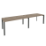 Рабочая станция на П-образном м/к Onix O.MP-RS-2.4.8 3160x800x750 (Тиквуд Темный/Белый Металл)