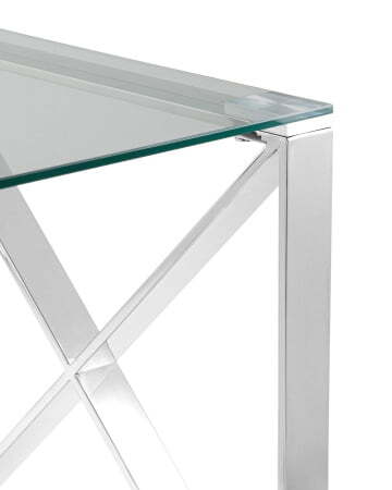 Журнальный стол 55*55 КРОСС серебро (Журнальный стол Кросс серебристый)