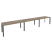 Рабочая станция на П-образном м/к Onix O.MP-RS-3.4.7 4740x720x750 (Тиквуд Темный/Белый Металл)