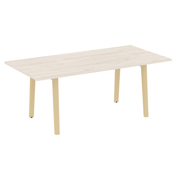 Стол переговорный на деревянных опорах Onix Wood Direct OW.PRG-19 1980x980x750 (Денвер Светлый/Дуб Светлый)