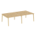 Рабочая станция на деревянных опорах Onix Wood OW.D.RS-4.3.7 2760x1475x750 (Тиквуд Светлый/Дуб Темный)