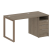 Рабочая станция Metal System Style БО.РС-СТП1.1 1412x750x750 (Дуб Наварра/Серый металл)