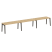 Рабочая станция на деревянных опорах Onix Wood OW.RS-3.4.7 4740x720x750 (Тиквуд Светлый/Дуб Темный)