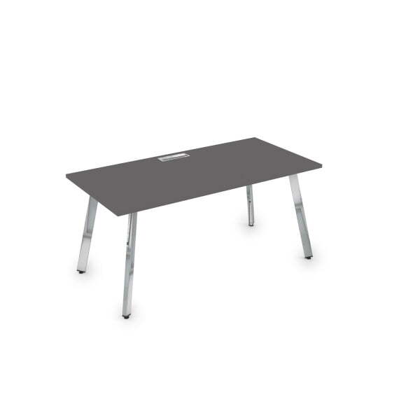 10СР.089 Стол рабочий, прямолинейный (1400x800x750) (Graphit mattМеталл глянец)