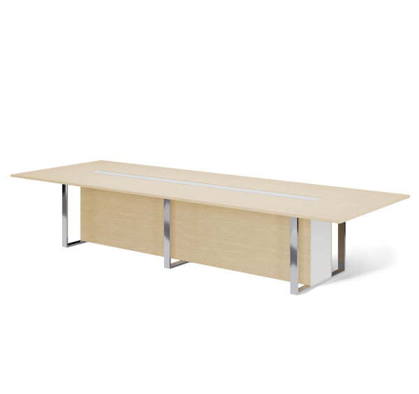 EXE Стол для переговоров L396 101 921 (Дуб Светлый/Хром металл)
