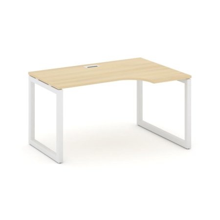 Стол рабочий эргономичный SN-5O.SPA-011(R) (1380х700/980х750) (Акация Лорка/Металл Белый)
