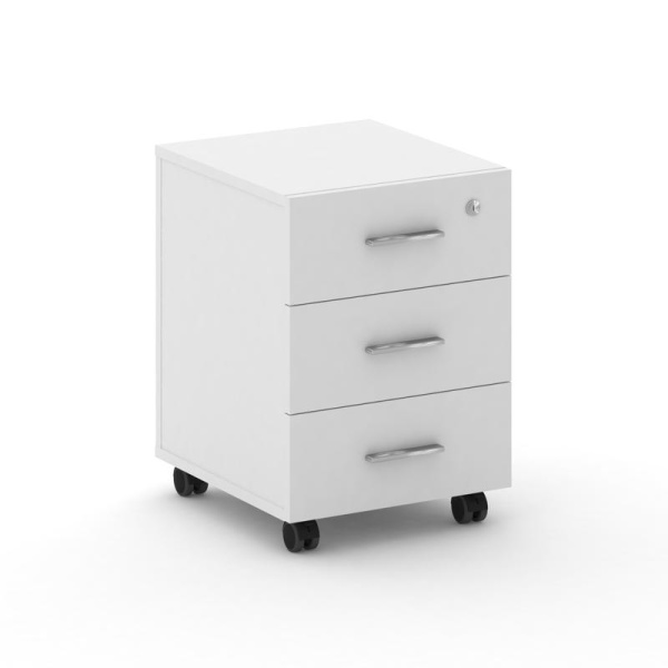 Тумба мобильная Fresco FRU.TM-2 (420x460x587) (Белый Бриллиант UM-Хром-Хром)
