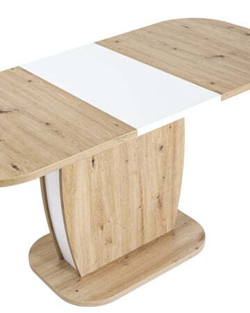 Стол Barrel 110-145*70 дуб/белый (Стол обеденный BARREL дуб)