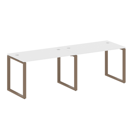 Рабочая станция Metal System Style БО.СМ-2.2 2400x720x750 (Белый/Мокко металл)