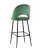 Стул барный Меган велюр зеленый (Стул барный Меган зеленый)