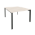 Рабочая станция на П-образном м/к Onix O.MP-D.RS-2.2.7 1180x1475x750 (Тиквуд Темный/Белый Металл)